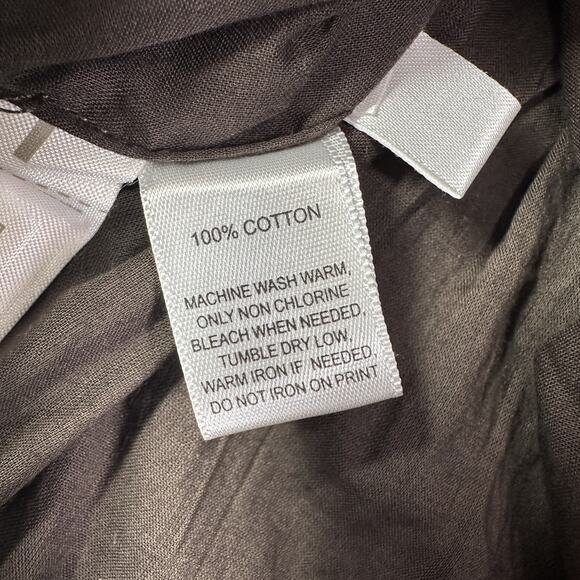 Ann Taylor Loft Skirt Womens 12 Petite A Line Eyelet Hem Lined Casual Brown - Picture 10 of 10